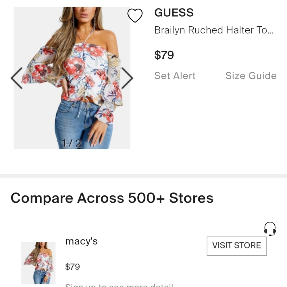 GUESS Brailyn Ruched Halter Top - Picture 4 of 7